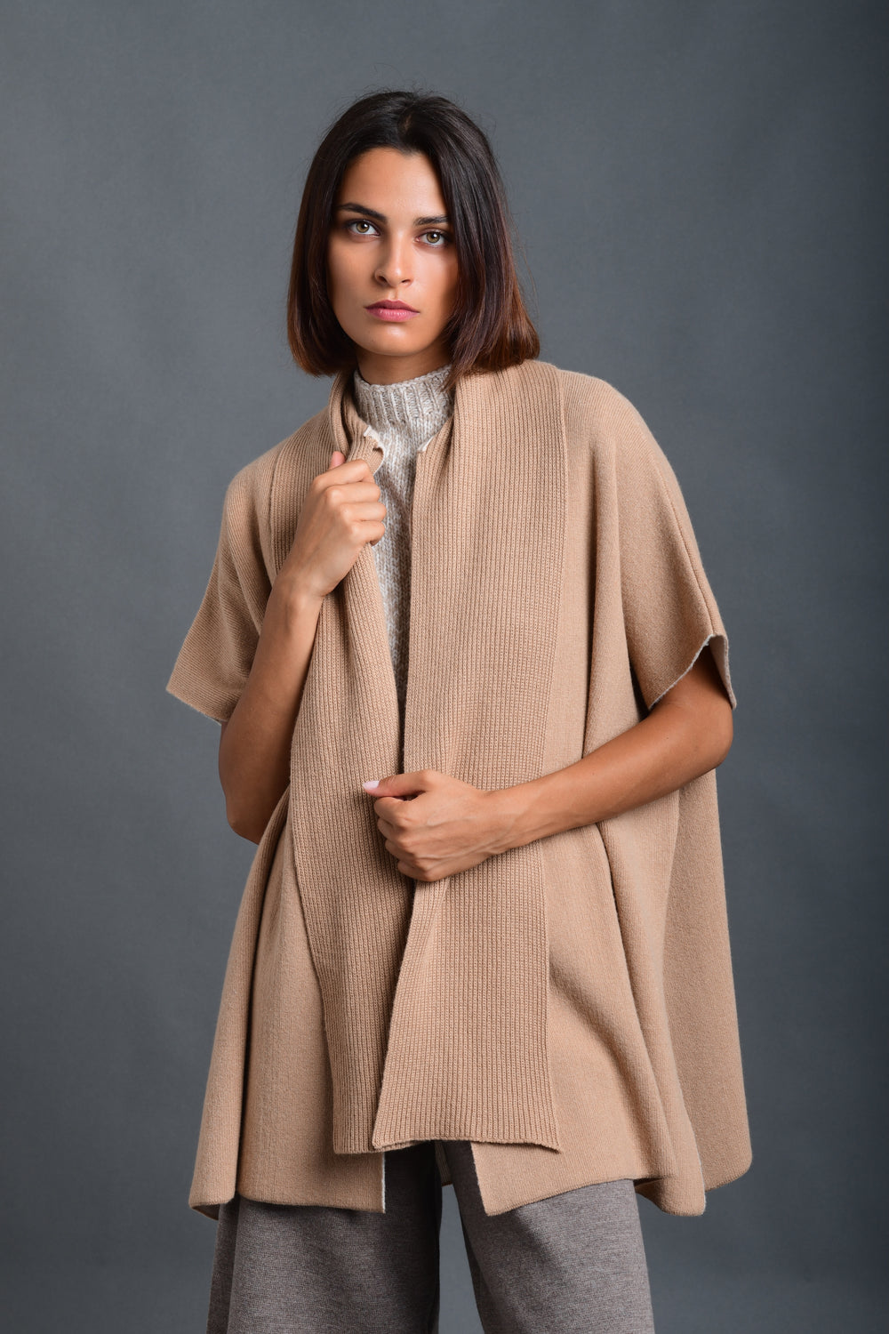 Women's Double Sided Wool Cashmere Cape