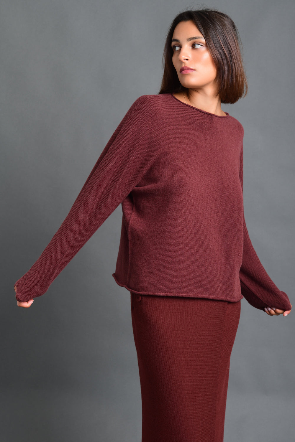 Women's Sweater Wool Boatneck