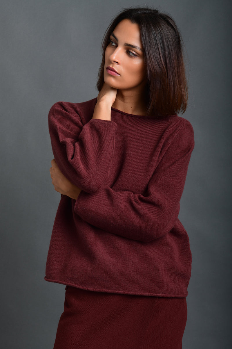 Women's Sweater Wool Boatneck