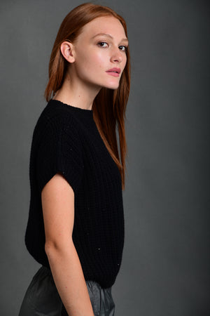 Women's Sweater Wool Crewneck Black