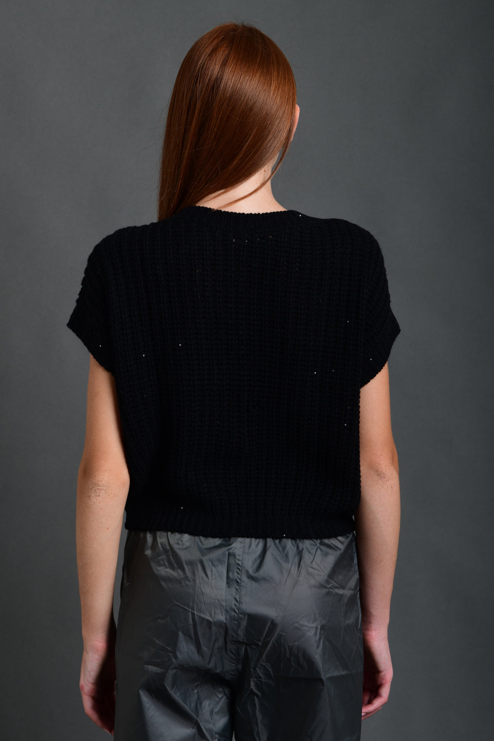 Women's Sweater Wool Crewneck Black
