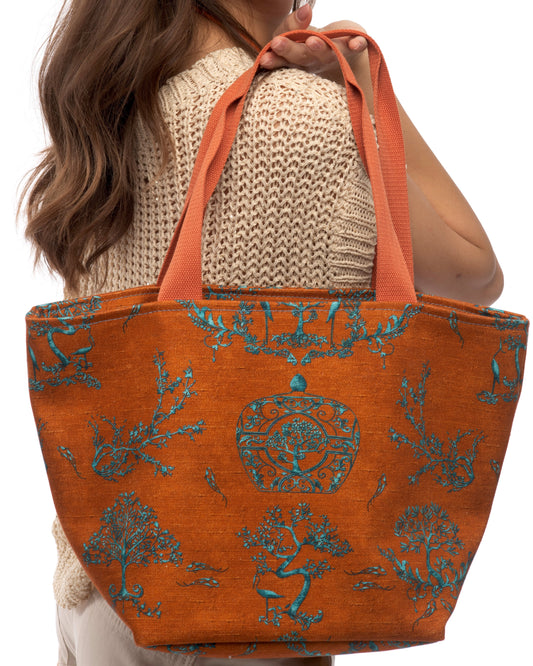 Women’s Cotton Tote Bag “St Tropez” Rusty Orange