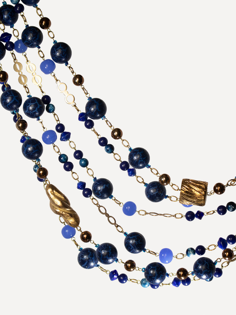 Necklace Blue Azure Beads