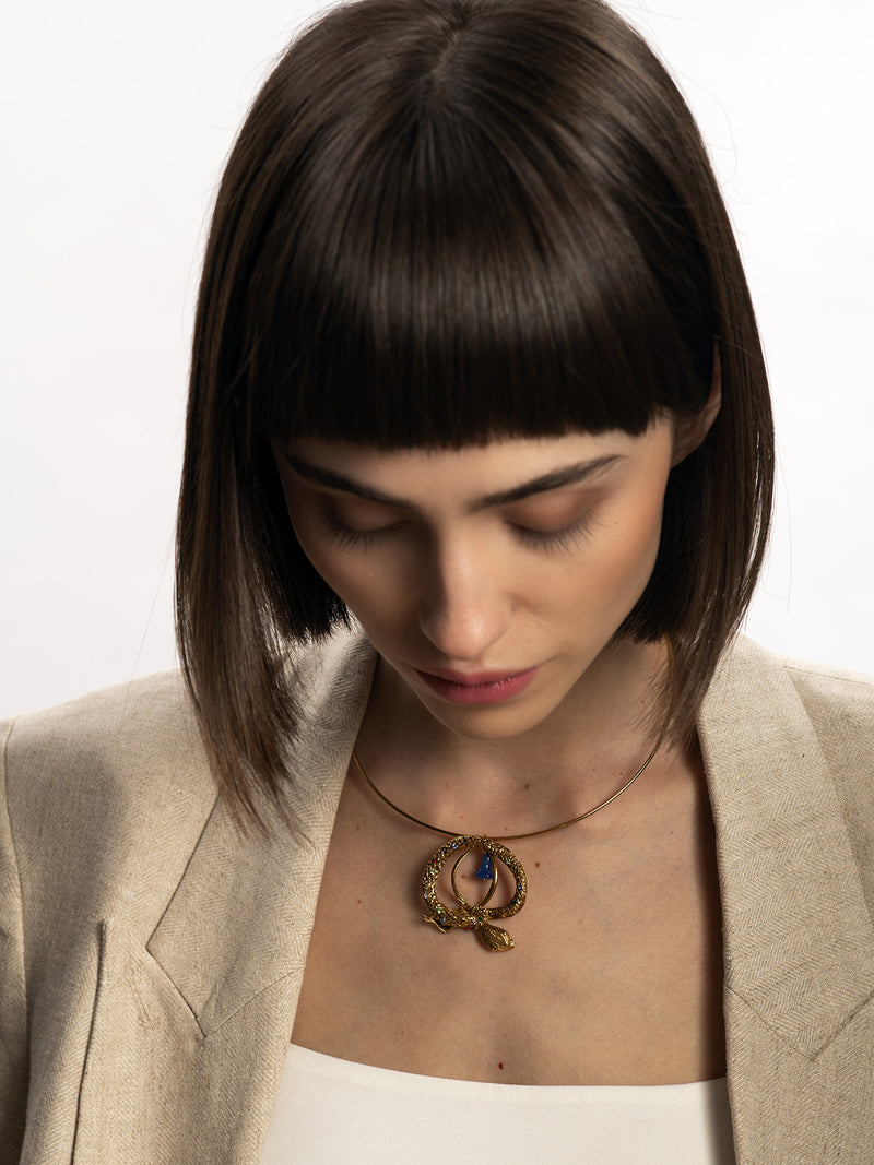 Necklace Choker Snake-Motif