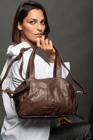 Women's Leather Bag "Betty" Cioccolato