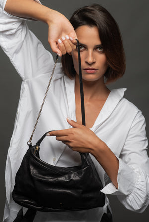 Women's Leather Bag "Marty" Nero