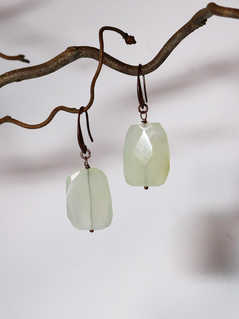 Drop Earrings Opaline Chalcedony