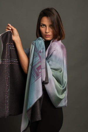 Women's Silk Shawl "Elegant Soul"
