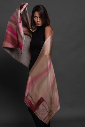 Women's Silk Shawl "Meditation Time"