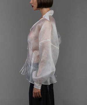 Organza Silk Blouse White