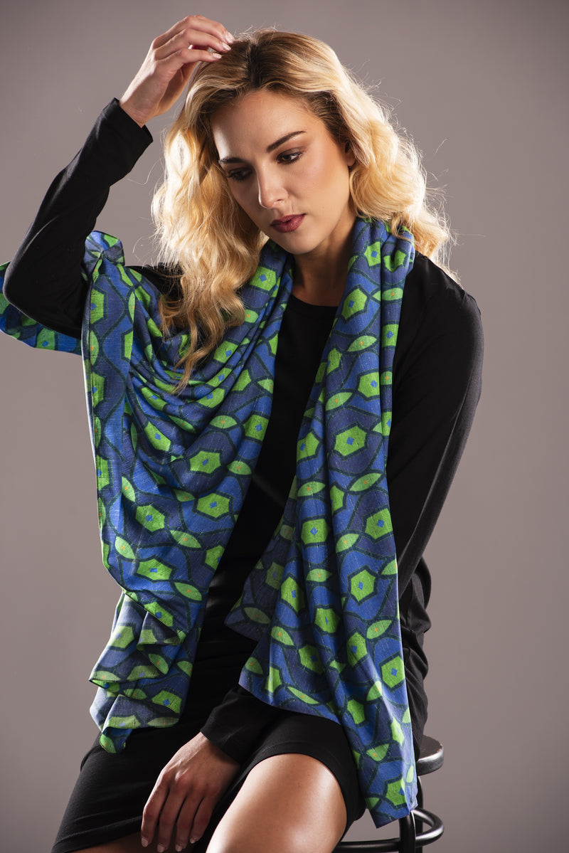 Women's Scarf "Palazzo Reale" Blue
