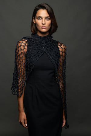 Women's Crochet Stole "Starry Night"