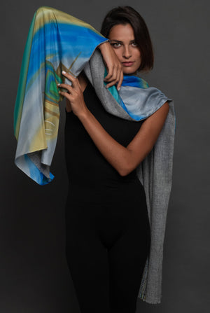 Women's Silk Shawl "Urban Sobriety"