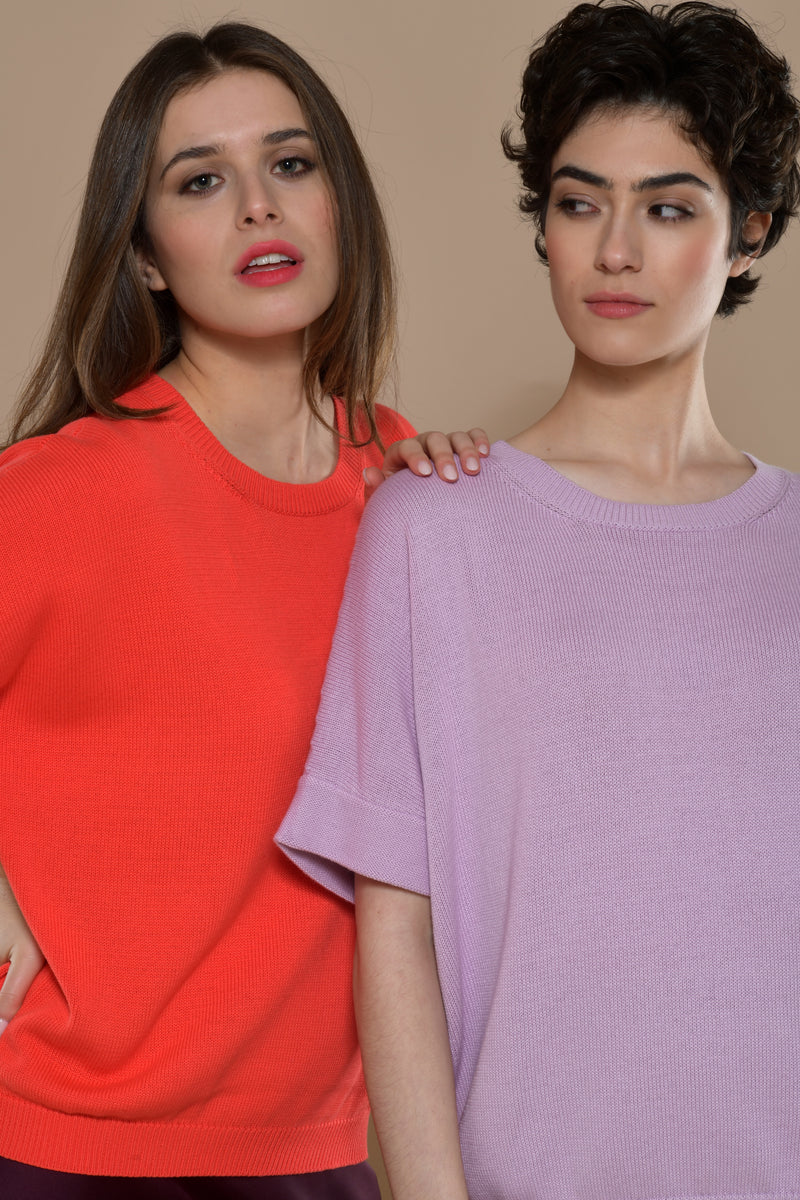 Women's Cotton Sweater Lilac