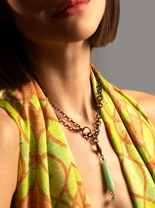Pendant Necklace “Drops in the Air” Jade
