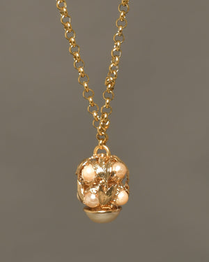Women's Pendant Necklace Moonlight Fortune Charm White Base