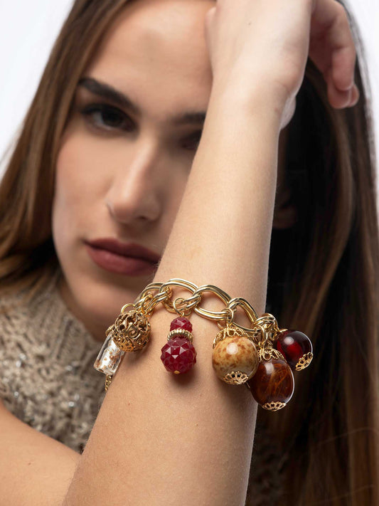 Charm Bracelet Colour Amber