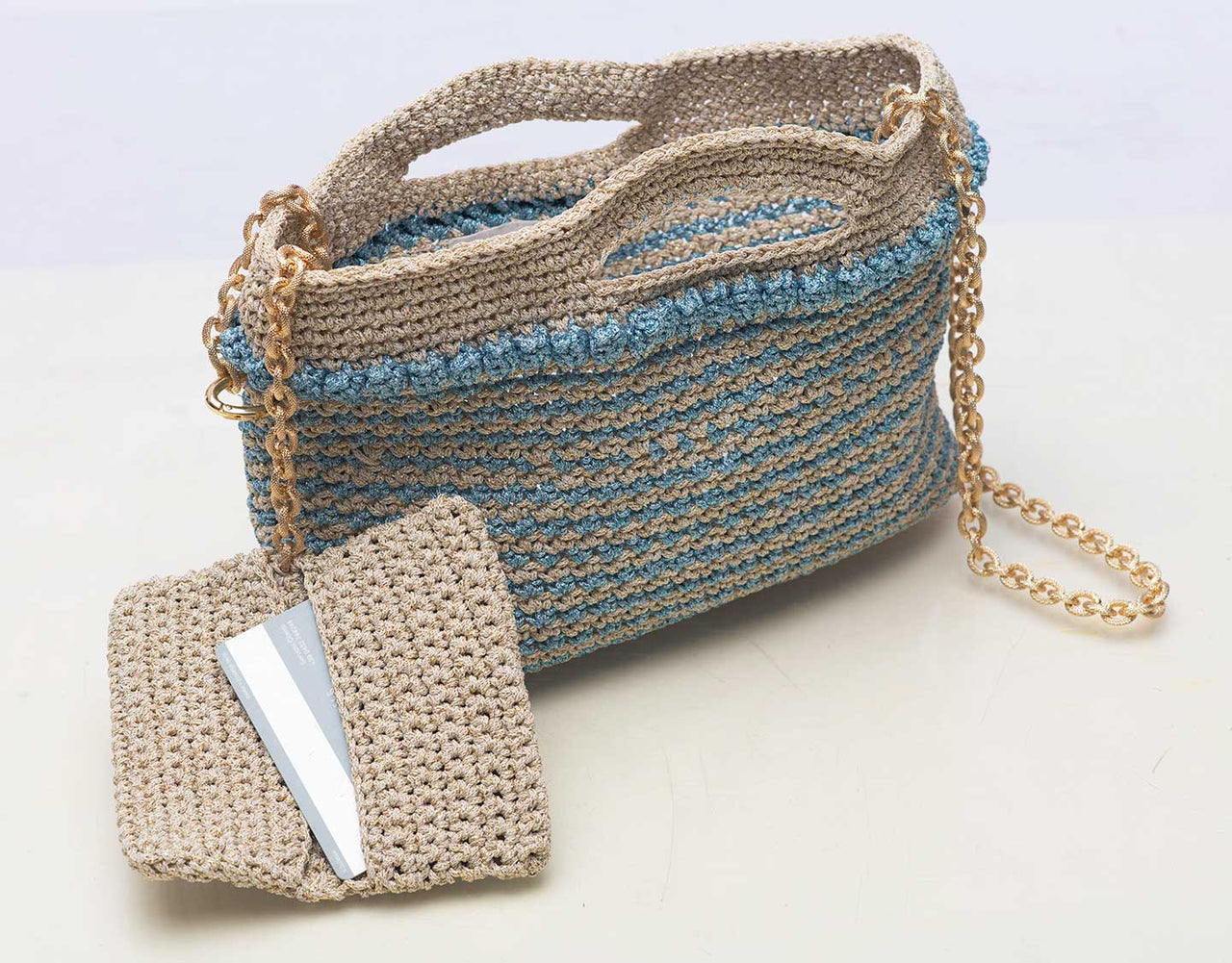 Crochet Mini Bag Azure Blue