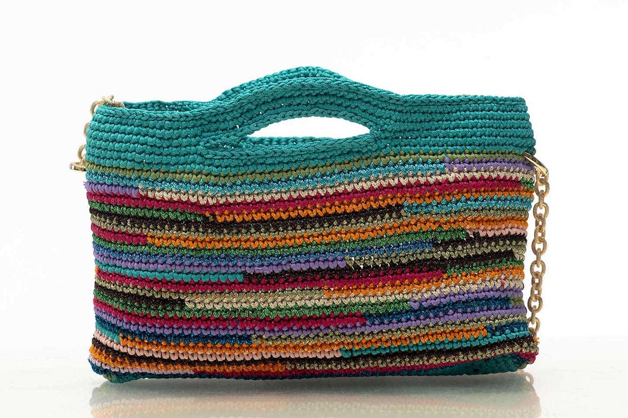 Crochet Mini Bag Colour Mix Flowers