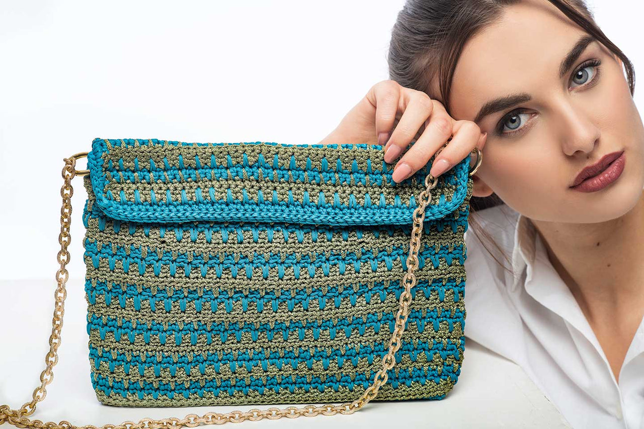 Crochet Tablet Sleeve Turquoise