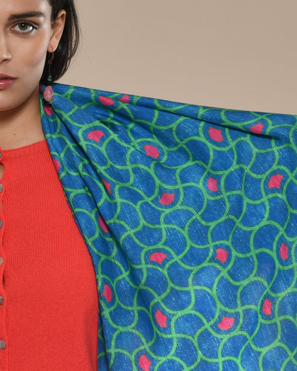 Women's Scarf "Madama Butterfly Blue