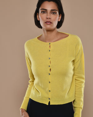 Women's Cashmere Cardigan Limone