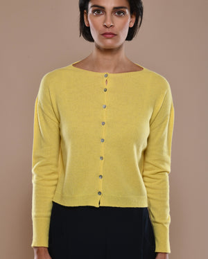 Women's Cashmere Cardigan Limone