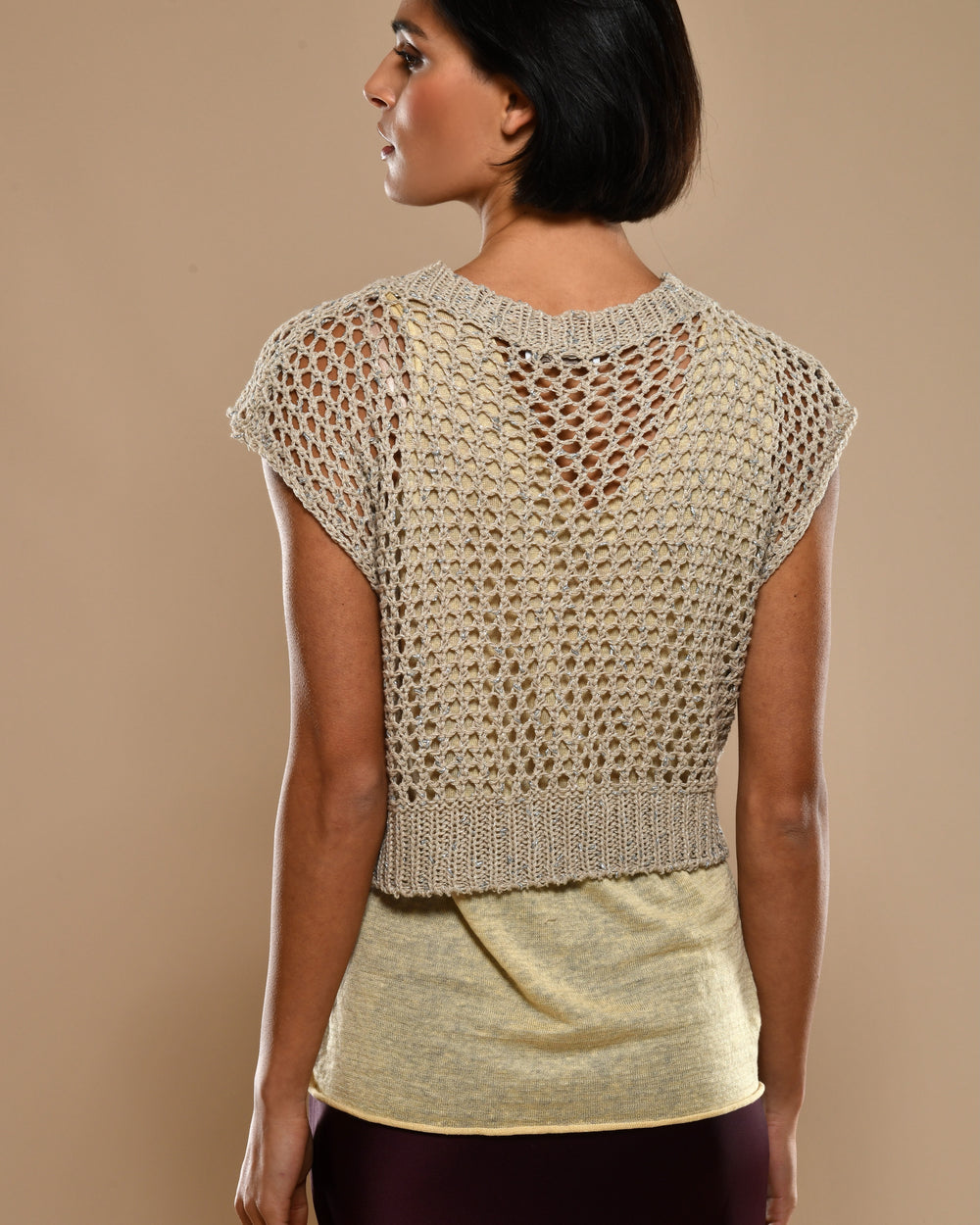 Women's Cotton Gilet Taupe