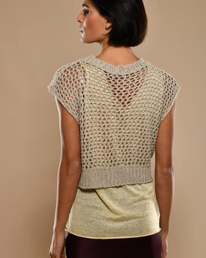 Women's Cotton Gilet Taupe