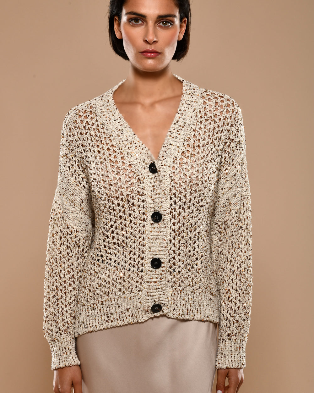 Women's Cotton Cardigan Sequins