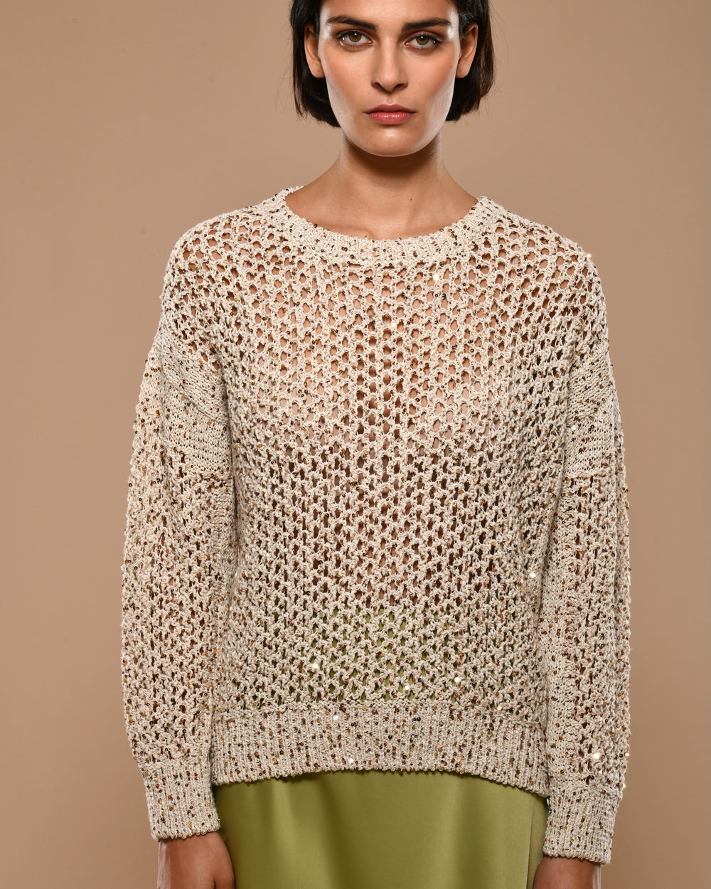 Women's Cotton Sweater Sequins
