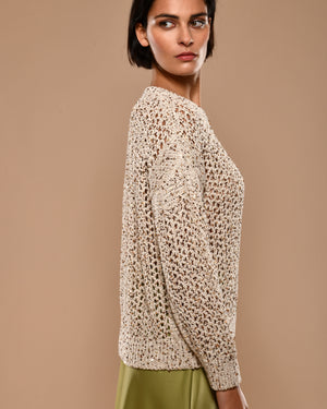 Women's Cotton Sweater Sequins