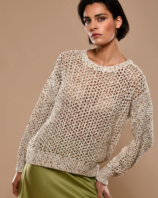 Women's Cotton Sweater Sequins