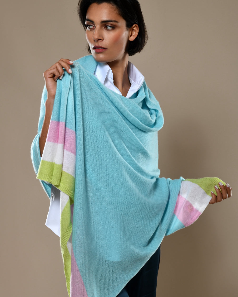 Women's Cashmere Scarf Azure Blue