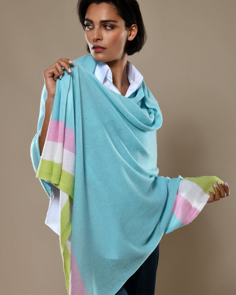 Women's Cashmere Scarf Azure Blue