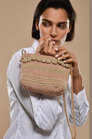 Crochet Mini Bag Hint of Powder Blush