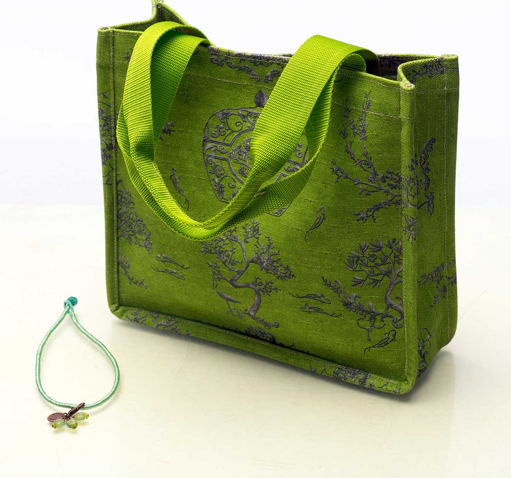 Women’s Cotton Tote Bag “Easy Smart” Acid Green