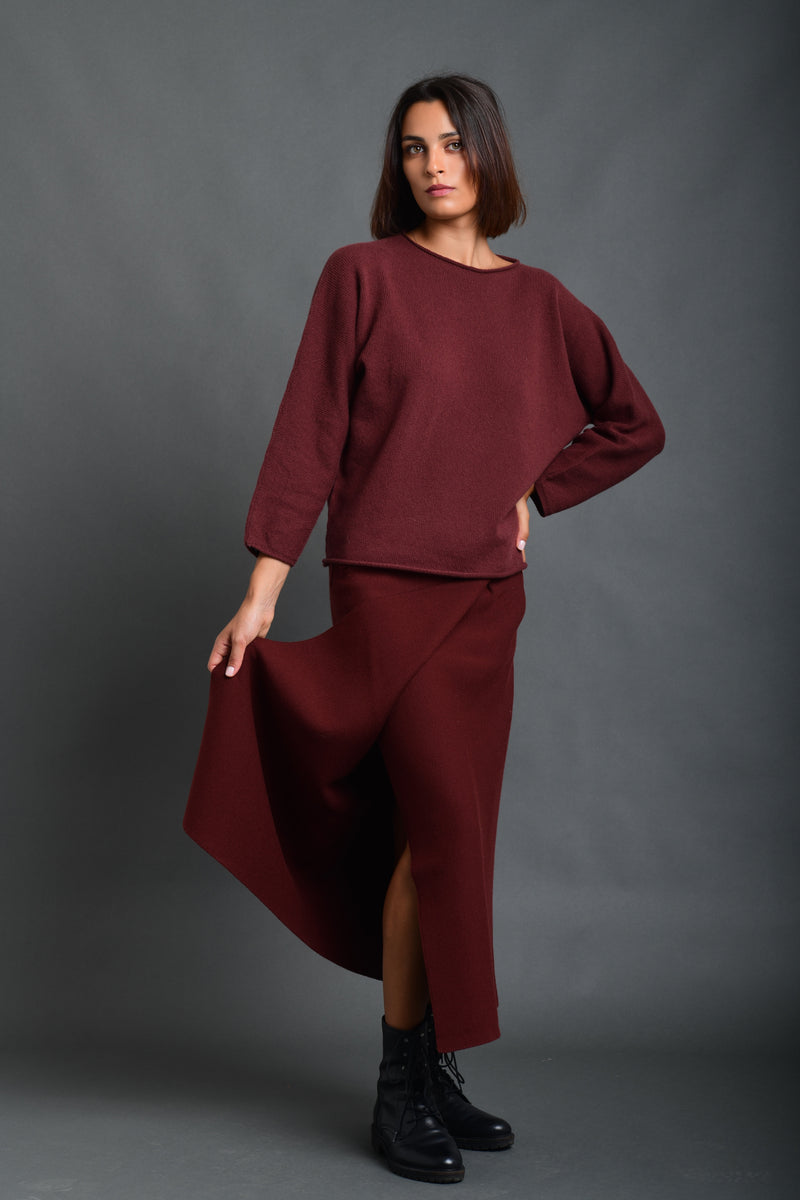 Women's Merino Wool Wrap Skirt