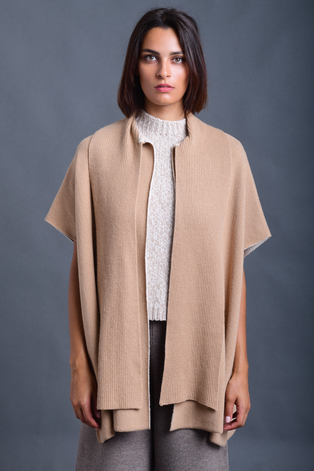 Women's Double Sided Wool Cashmere Cape
