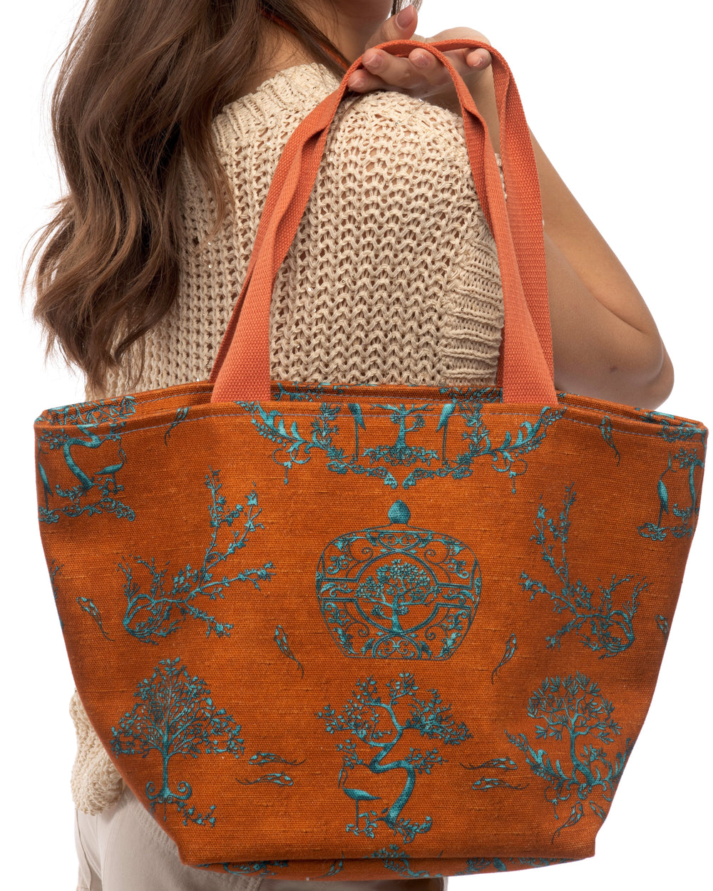 Women’s Cotton Tote Bag “St Tropez” Rusty Orange