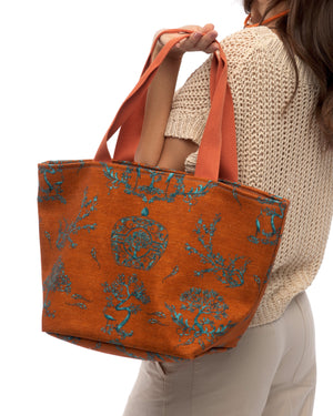 Women’s Cotton Tote Bag “St Tropez” Rusty Orange