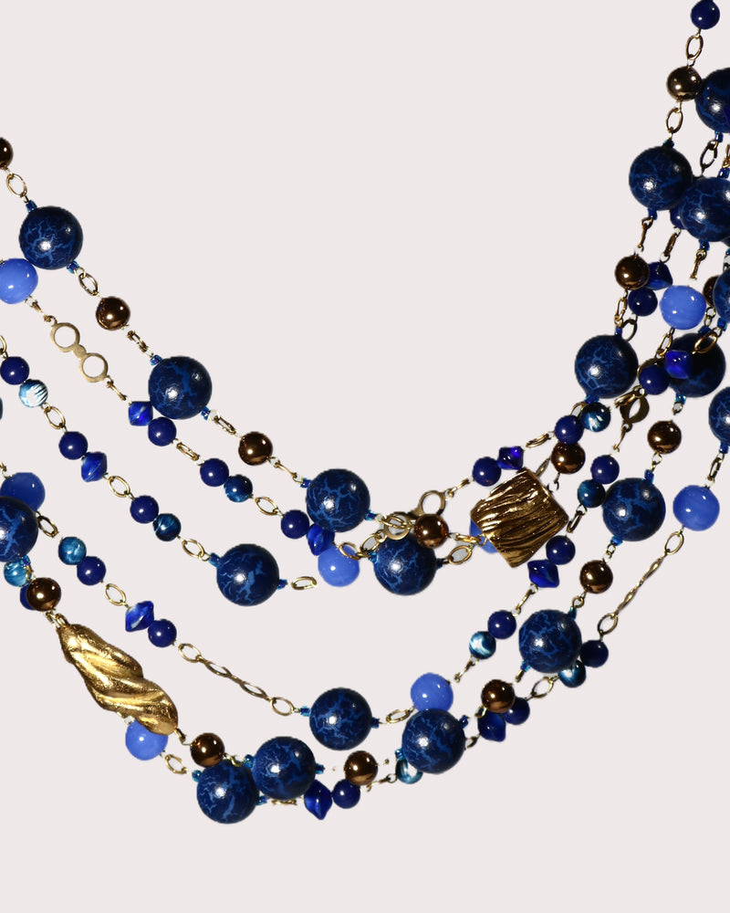 Necklace Blue Azure Beads