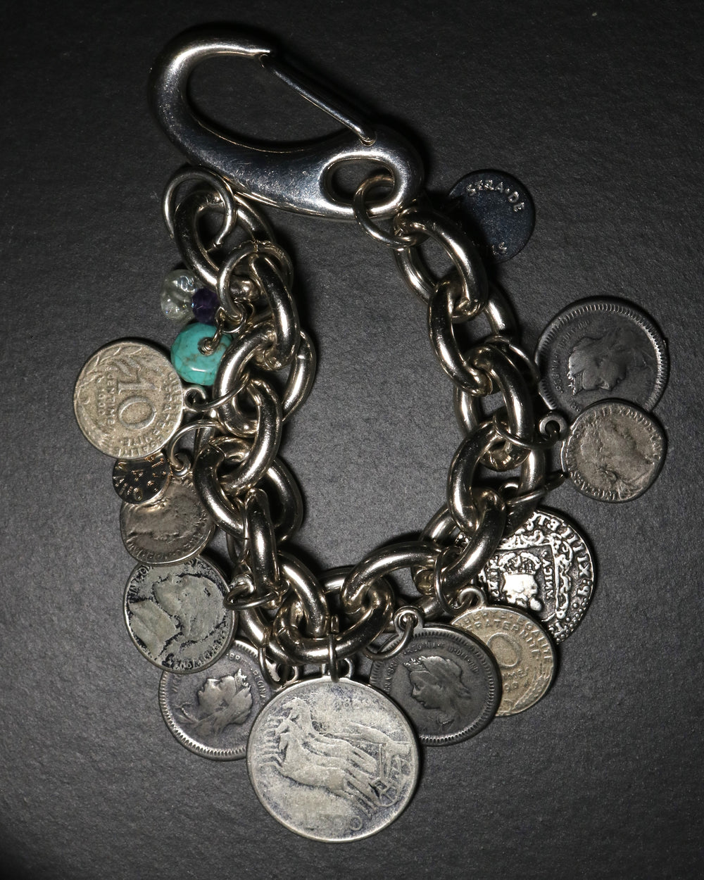 Women's Coin Bracelet "I Travel Alone"
