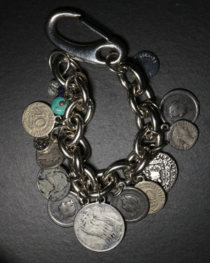 Women's Coin Bracelet "I Travel Alone"
