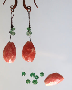Drop Earrings "La Rose" Aventurine