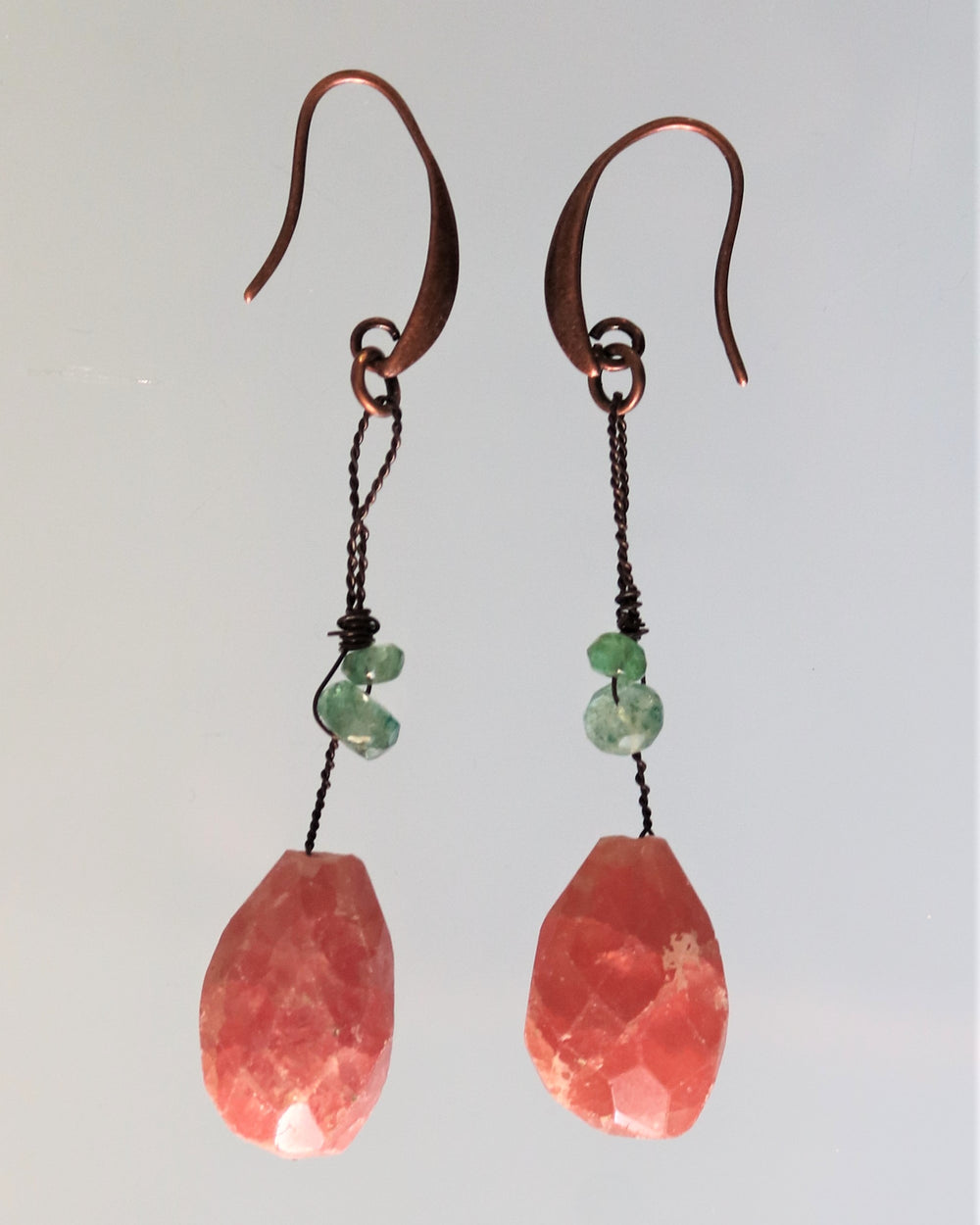 Drop Earrings "La Rose" Aventurine