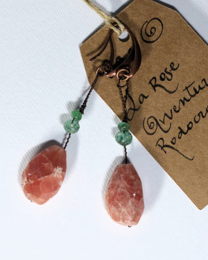 Drop Earrings "La Rose" Aventurine