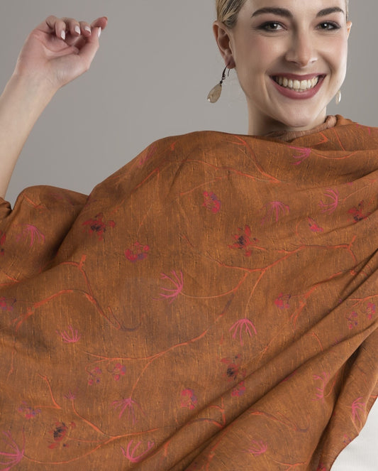 Oriental Ramage Scarf Rust Tribute to Milan