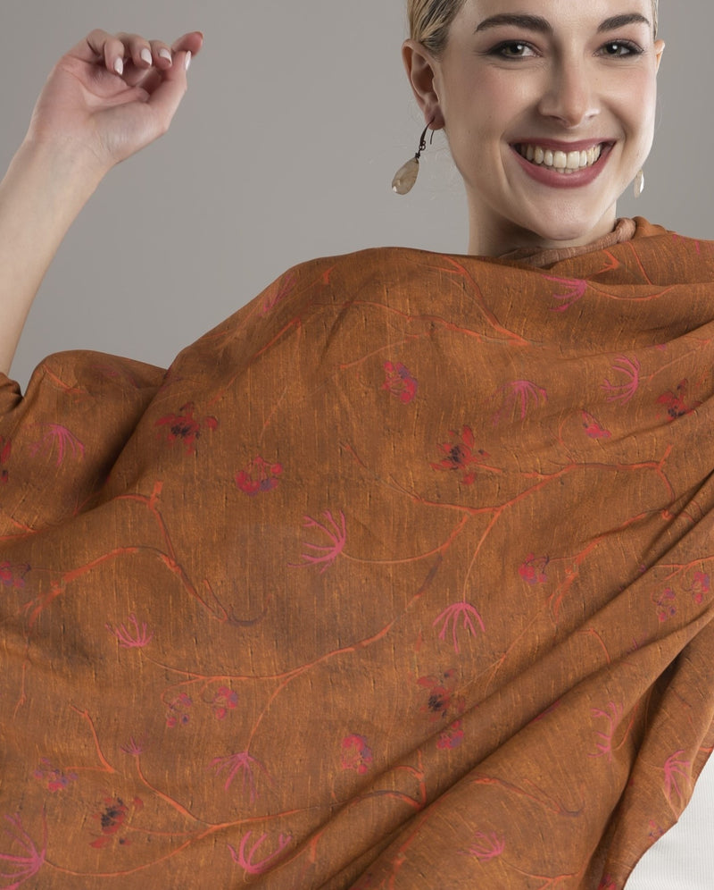 Oriental Ramage Scarf Rust Tribute to Milan
