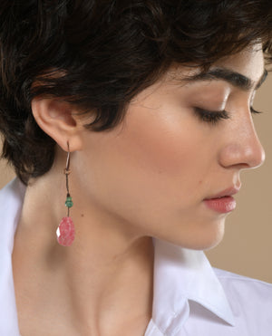 Drop Earrings "La Rose" Aventurine